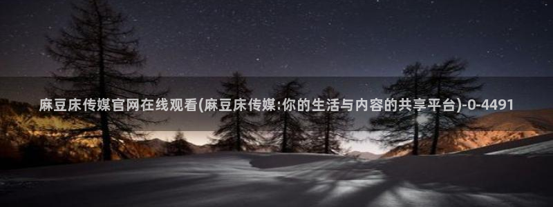 麻豆视频专题内容